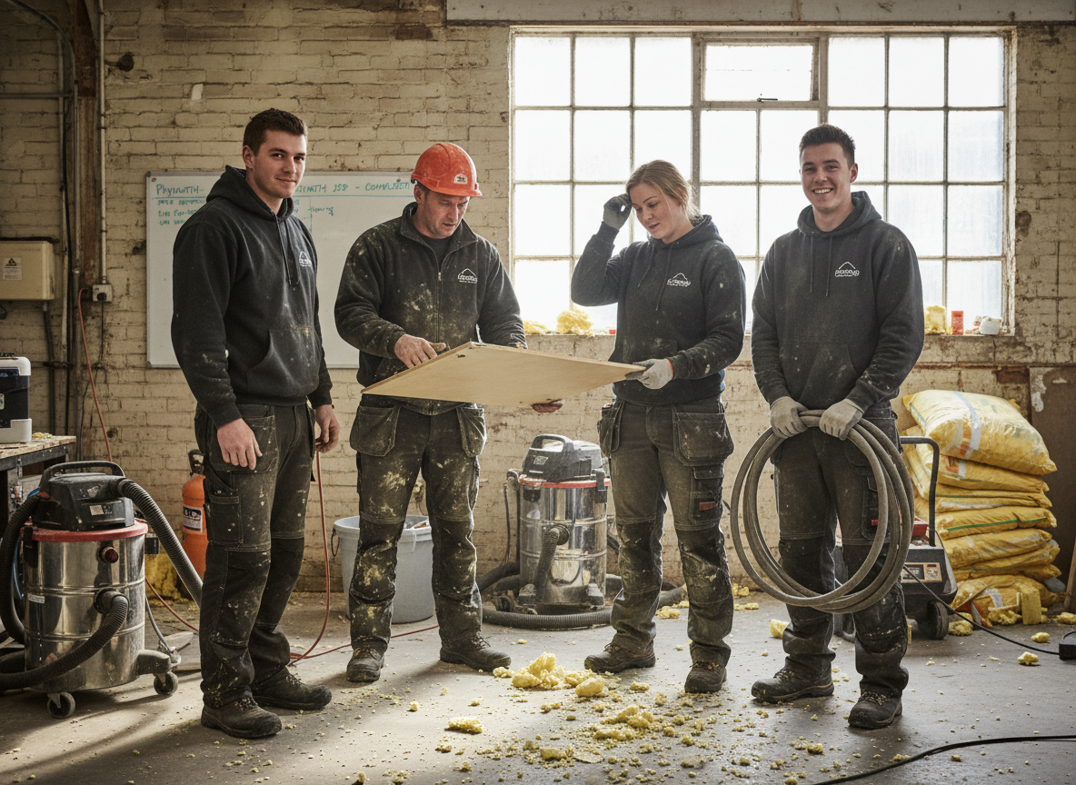 The Spray Foam Removal Plymouth team at work in Plymouth