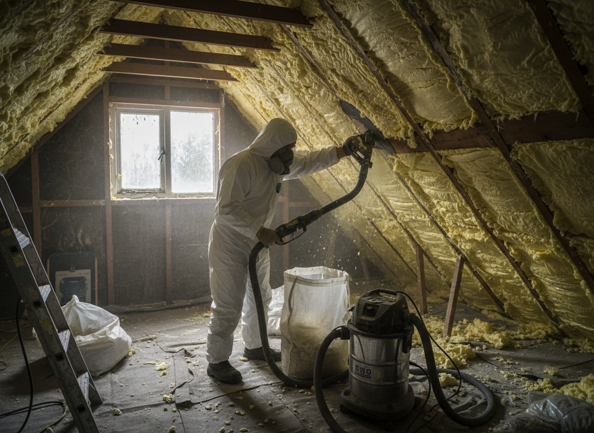 Residential Spray Foam Removal in Plymouth, Devon